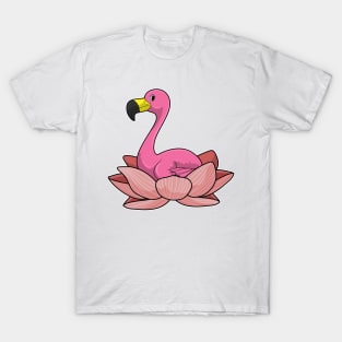 Flamingo with Lotus flower T-Shirt